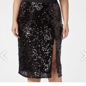 Black Sequin Midi Skirt SOLD
